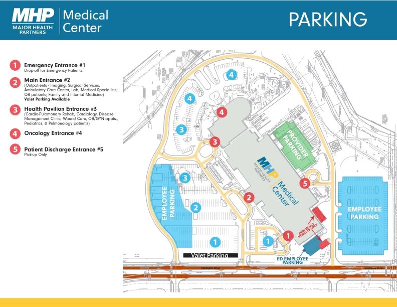 Medical Center Map & Parking Information